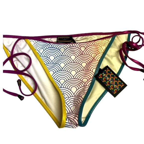 Kurt Geiger London Southbank String Bikini Cheeky Bottoms, Rainbow | Womens XL - Picture 4 of 15